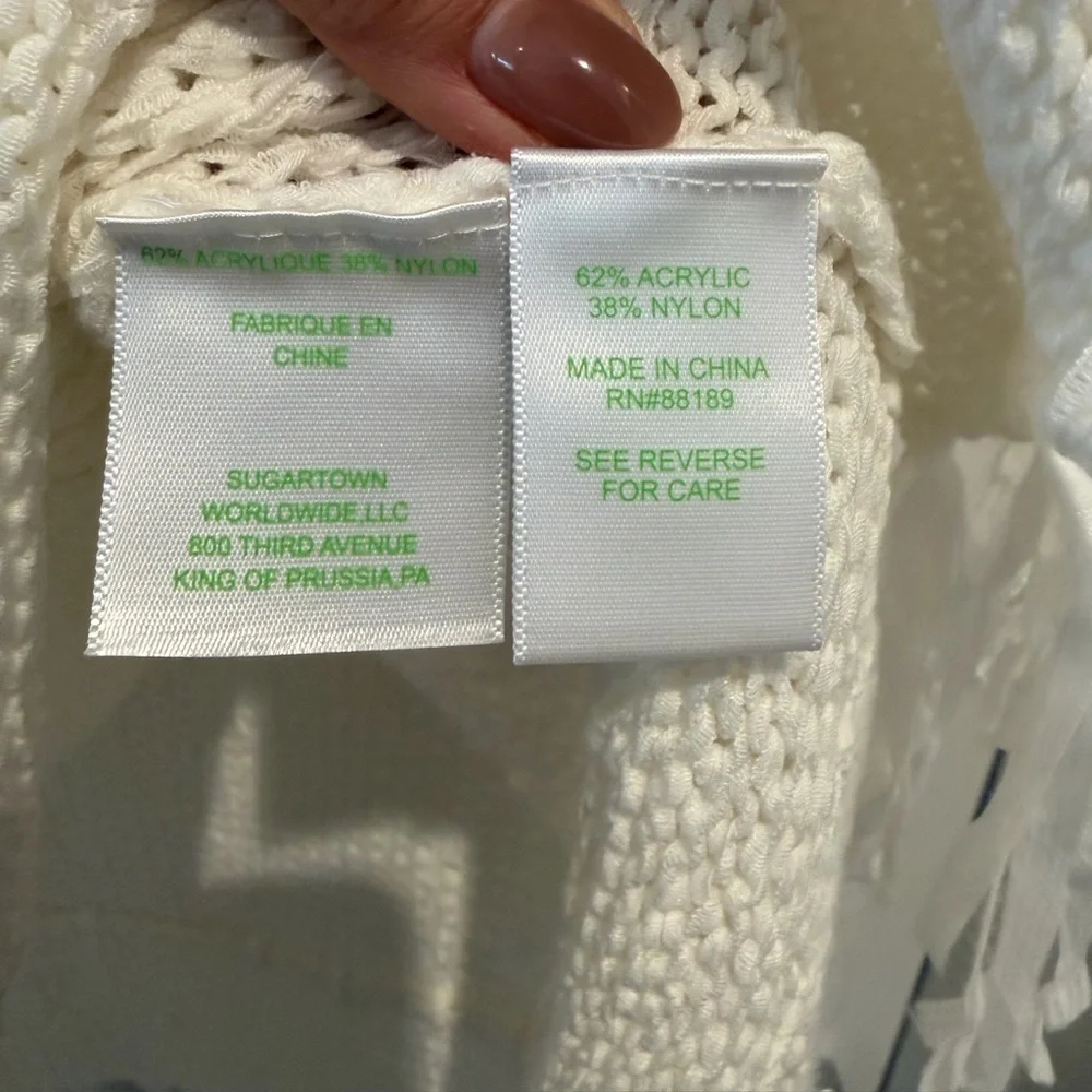 Lilly Pulitzer Val Sweater Poncho White S Elegant White Women's Sweater